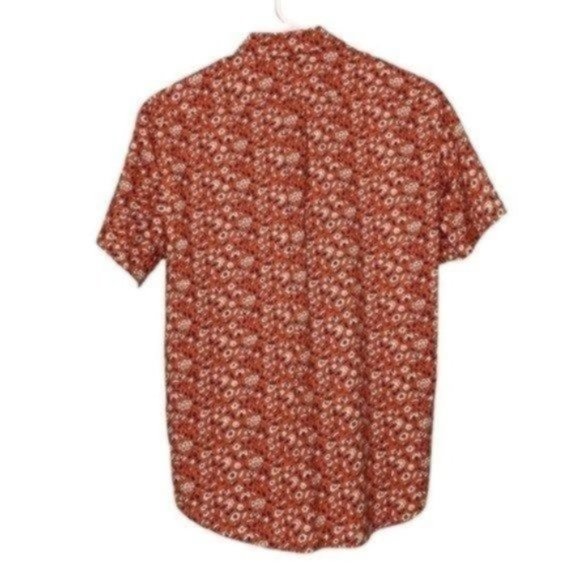 SOLD NWT J. Crew Classic Fit Short-sleeve slub cotton shirt In Orange Floral - Picture 3 of 6